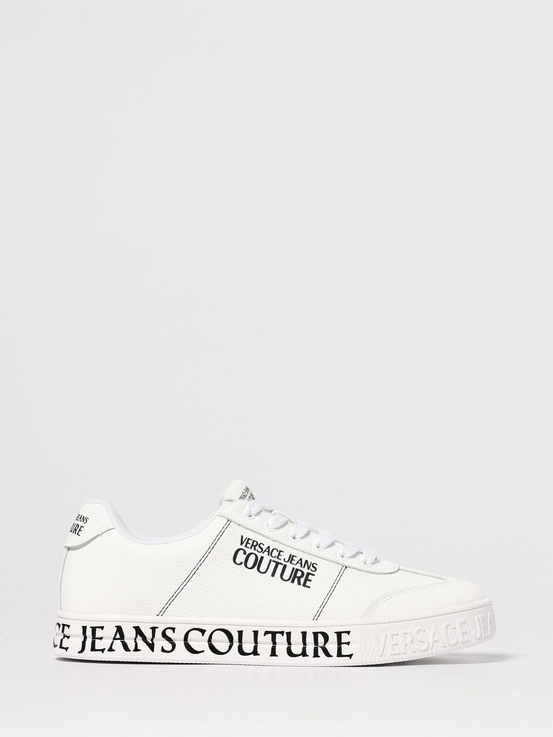 Versace Jeans Couture Sneakers  Woman Color White In Animal Print