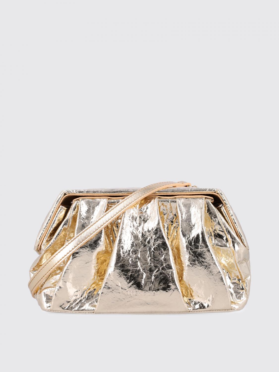 Themoirè Clutch "gea" In Gold