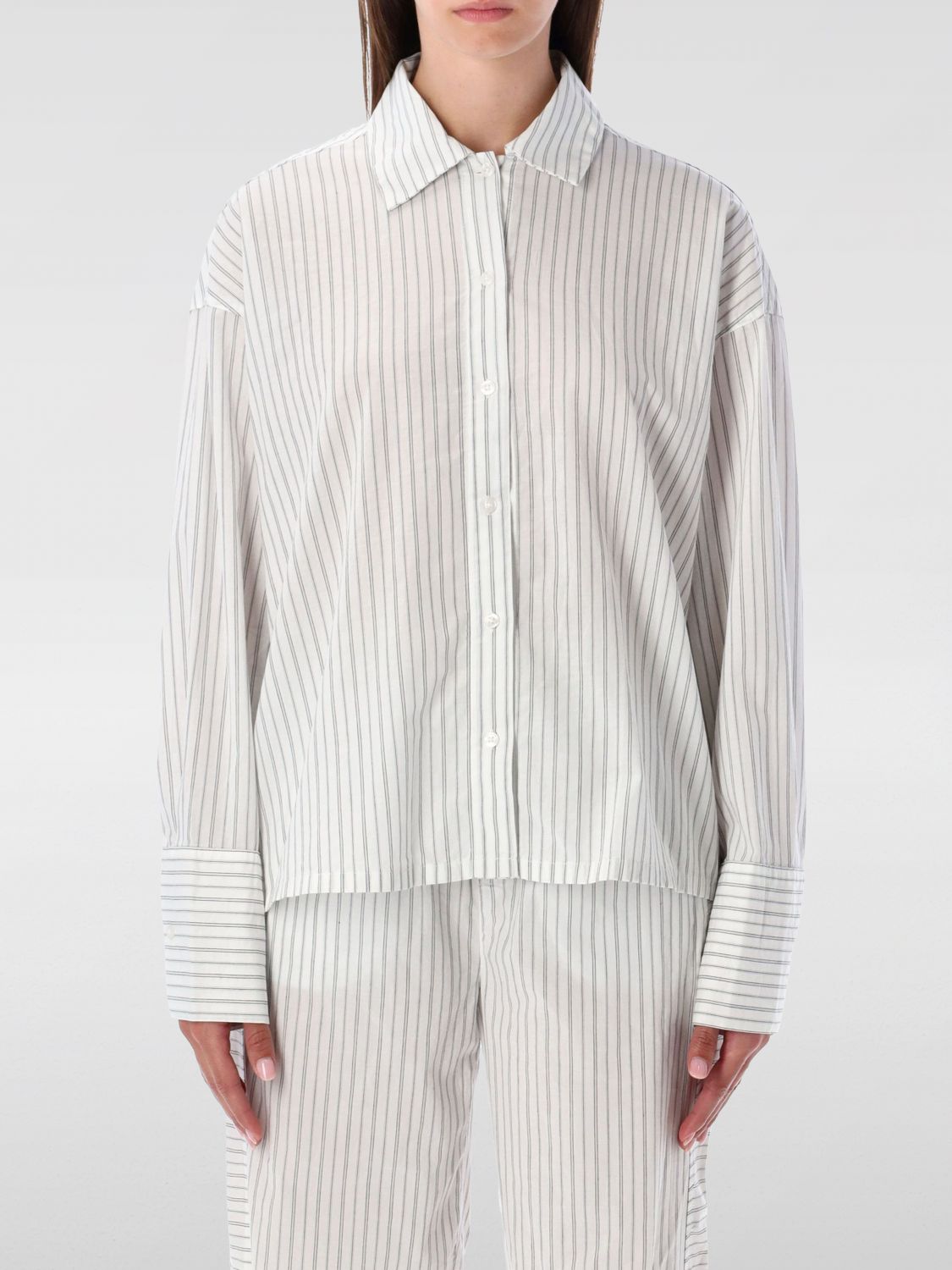 Calvin Klein Cotton Poplin Button-down Pajama Shirt In White