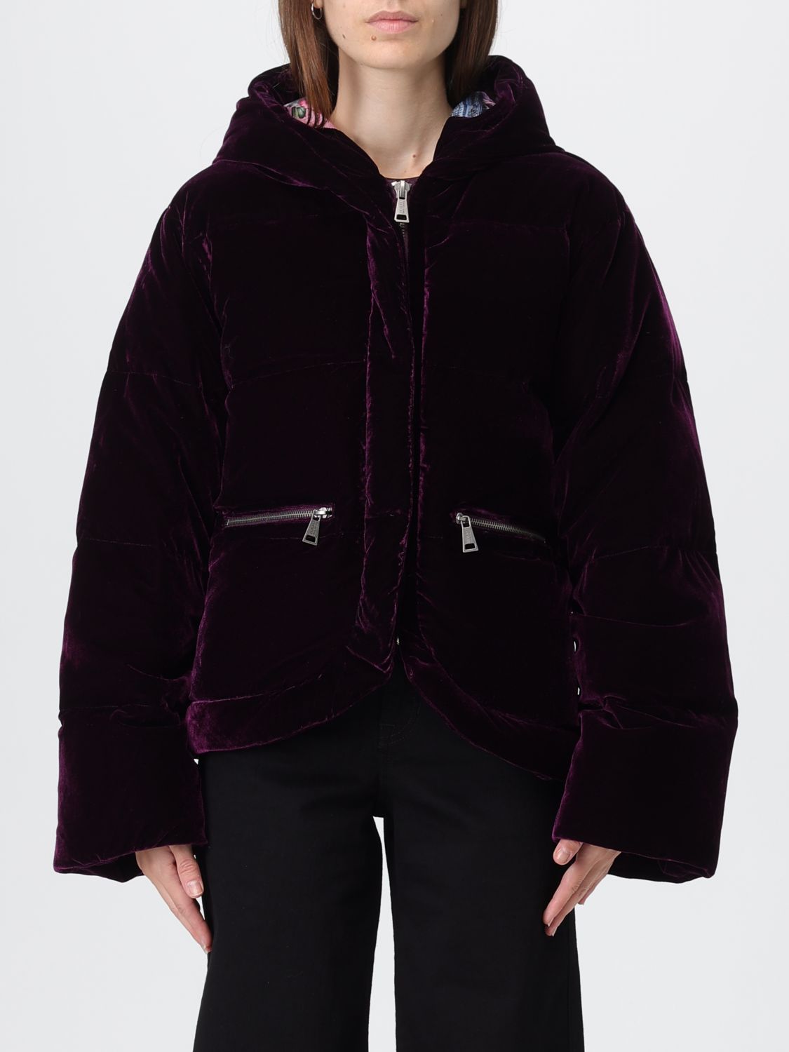 Versace Jeans Couture Jacket  Woman Color Violet In Multi