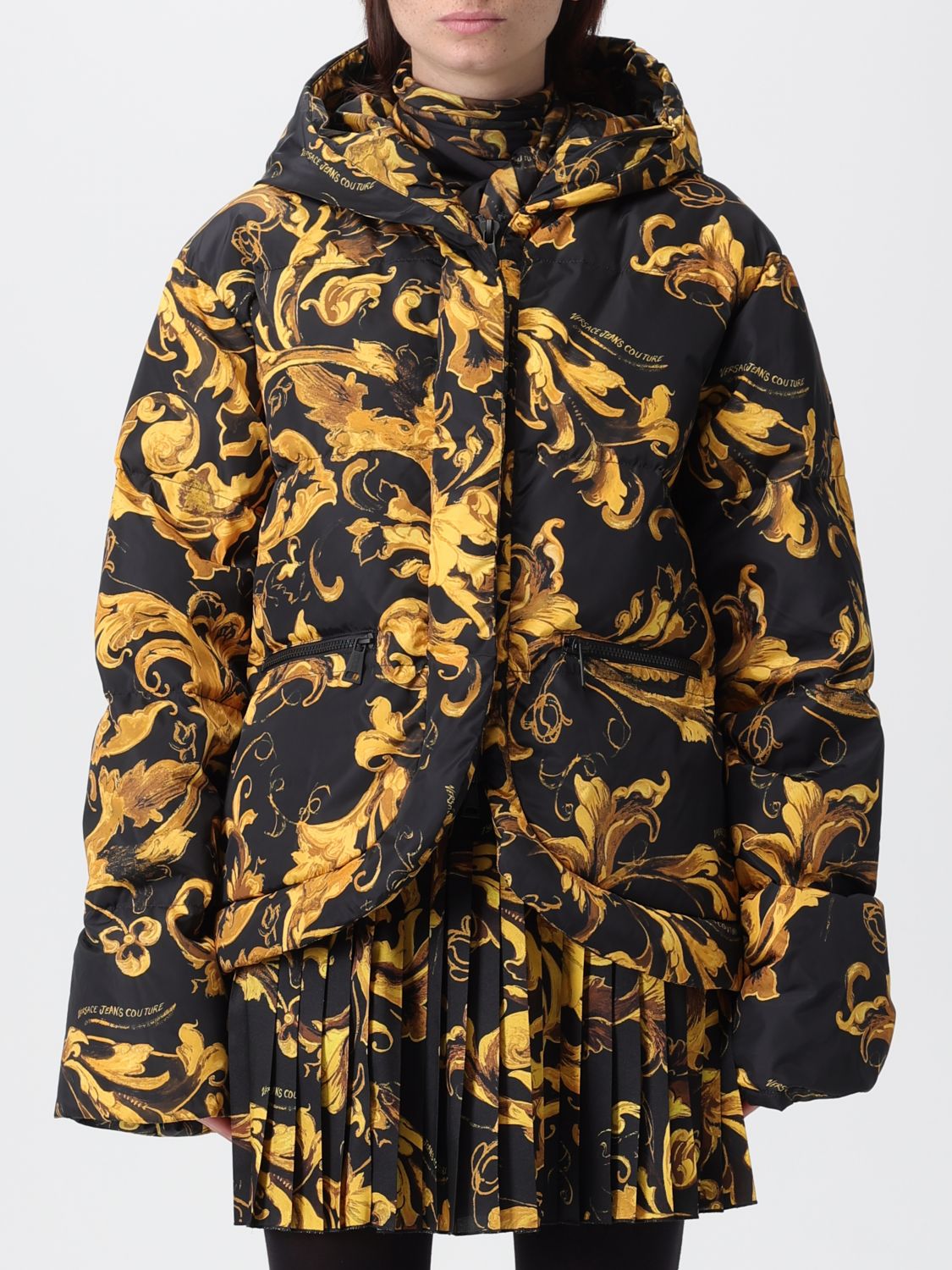 Versace Jeans Couture Womens Down Jacket In Black