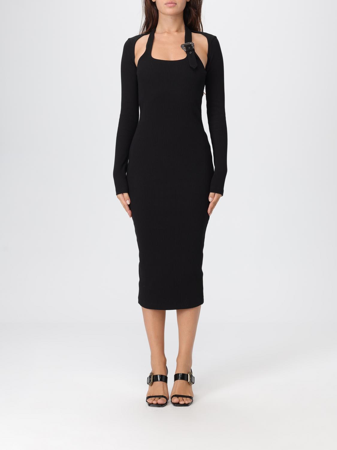 VERSACE JEANS COUTURE Dress Woman color Black　VERSACE JEANS COUTURE ドレス ウーマン カラー ブラック VERSACE