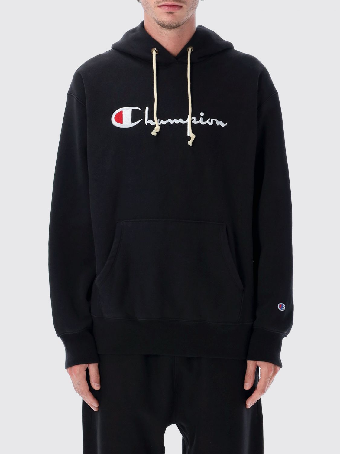 Champion Reverse Weave Logo Hoodie In Multi