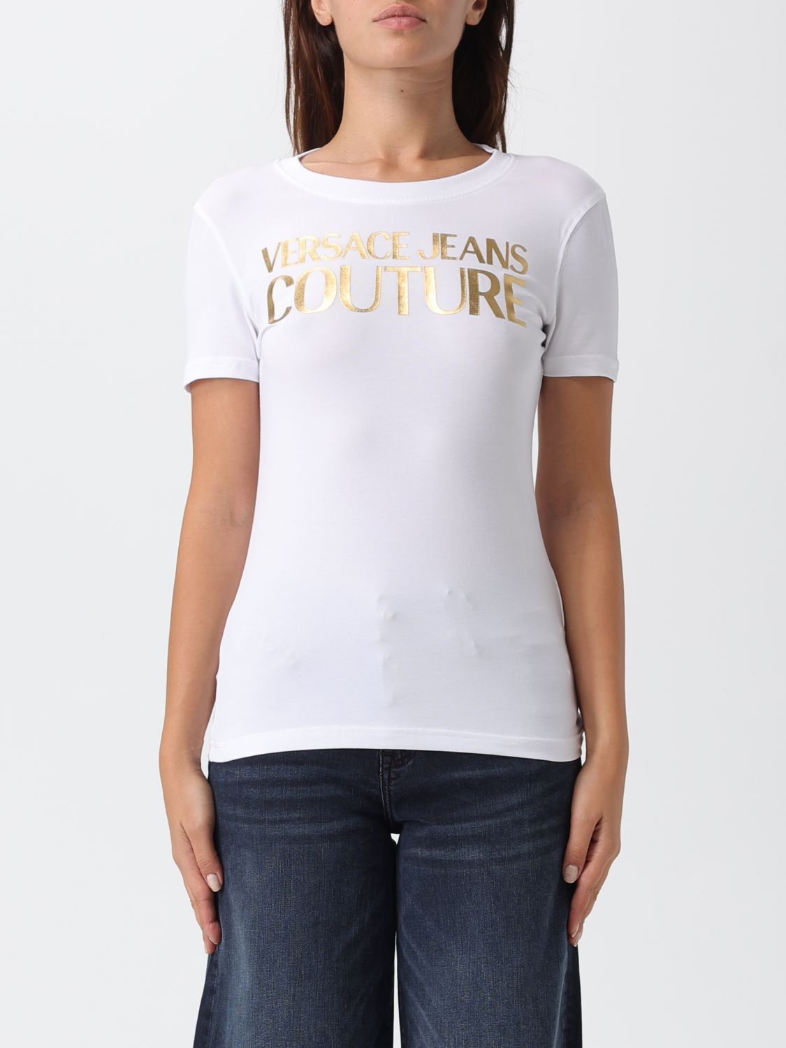 Versace Jeans Couture T-shirt  Woman Color White In White