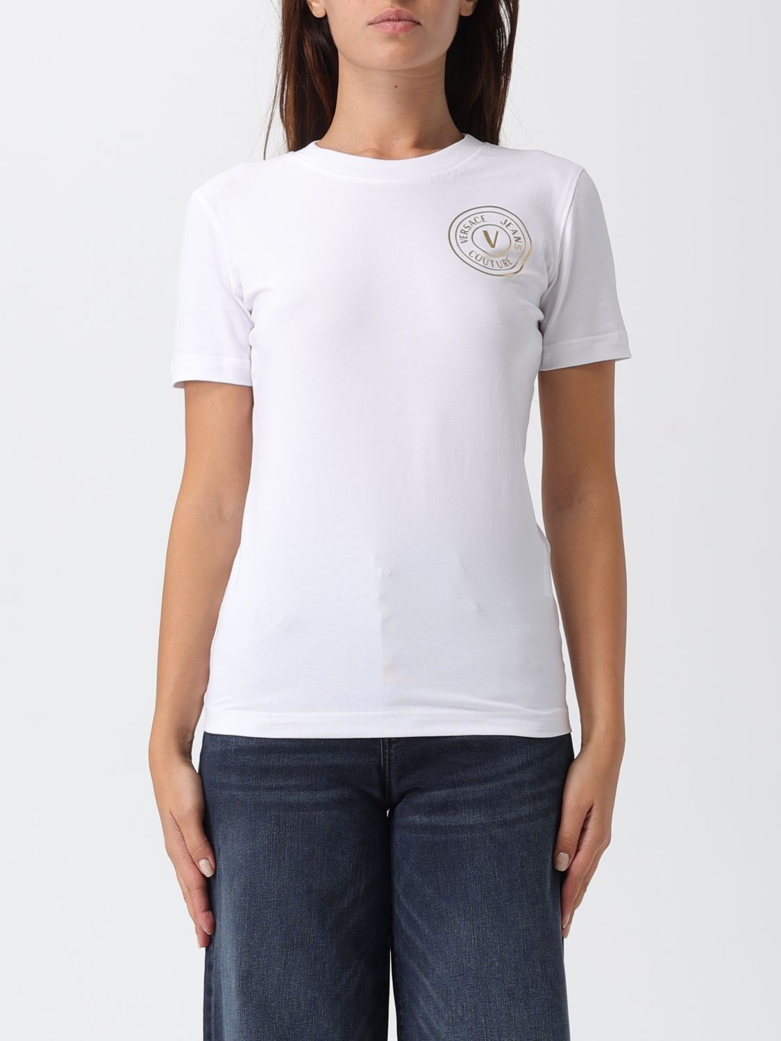 Versace Jeans Couture Logo-printt-shirt In White