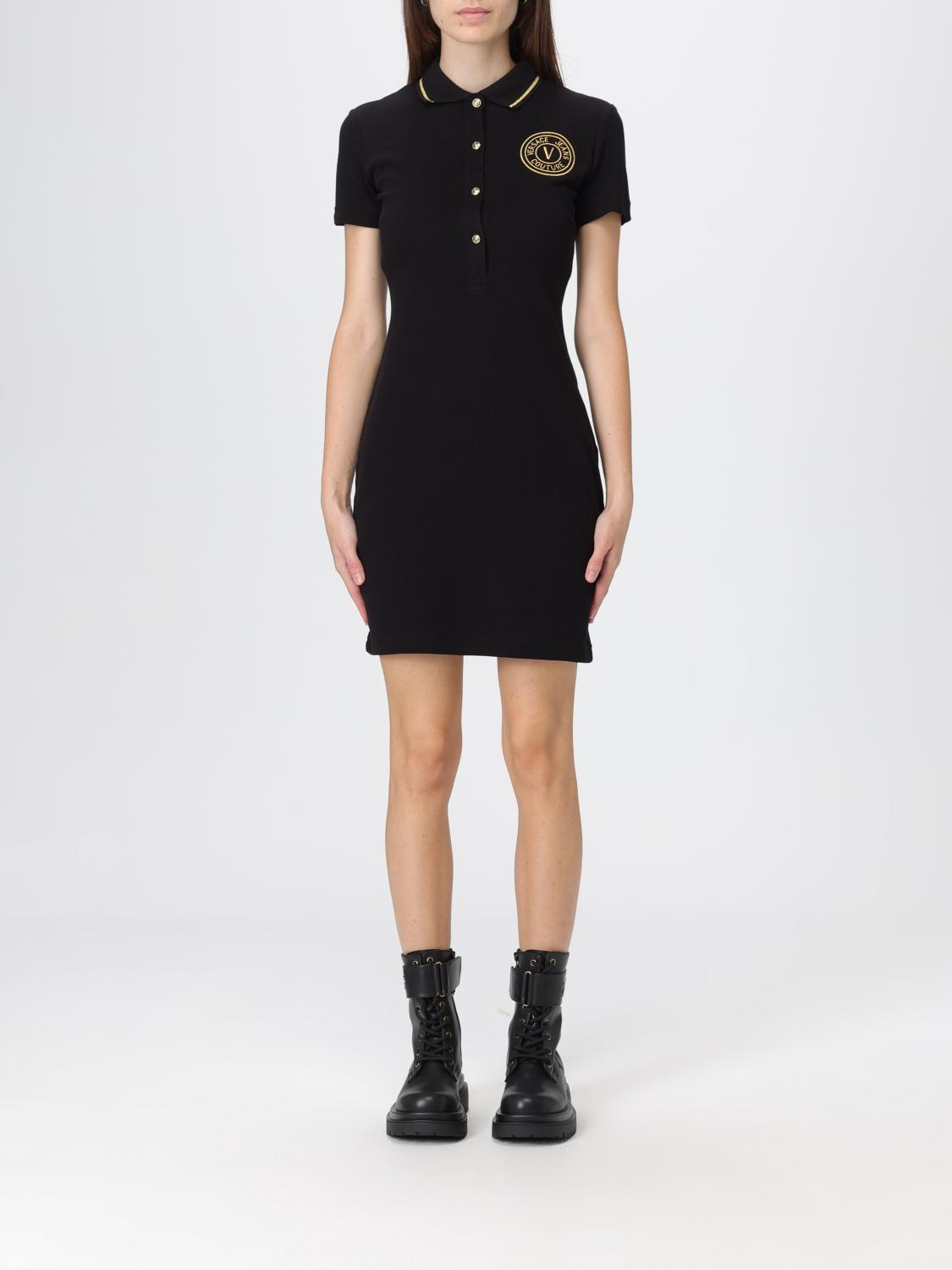 VERSACE VERSACE JEANS COUTURE Dress Woman color Black　VERSACE JEANS COUTURE ドレス ウーマン カラー ブラック