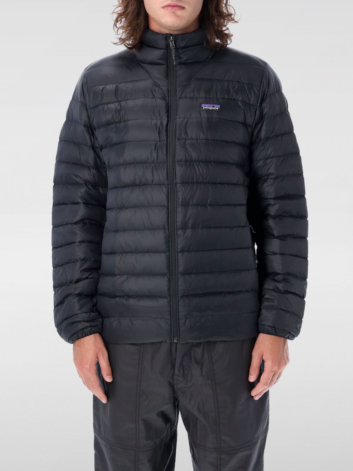 Patagonia Lightweight Hooded Quilted Jacket In Black