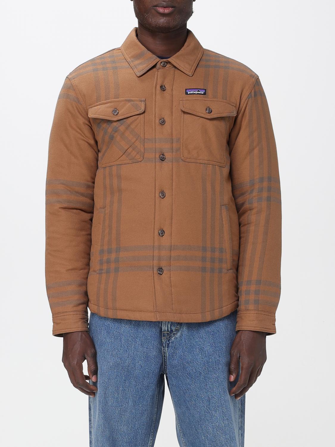 Patagonia Jacket Men color Brown · S