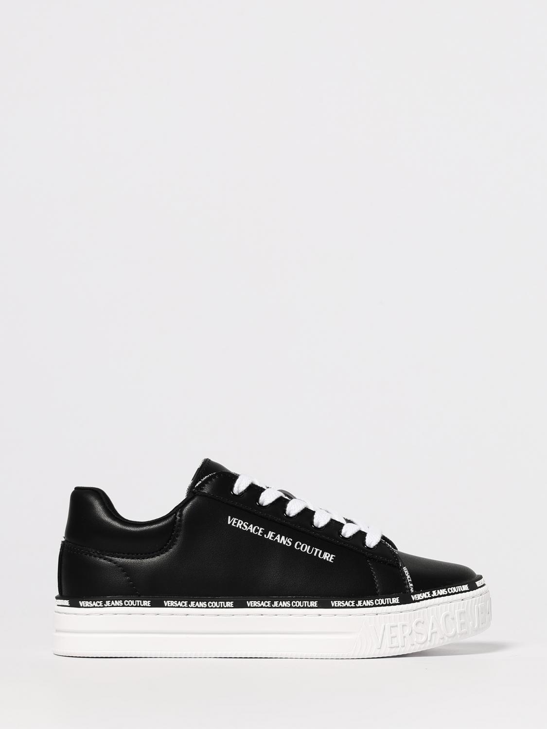 VERSACE JEANS COUTURE Sneakers Woman color Black　VERSACE JEANS COUTURE スニーカー ウィメンズ カラー ブラック VERSACE