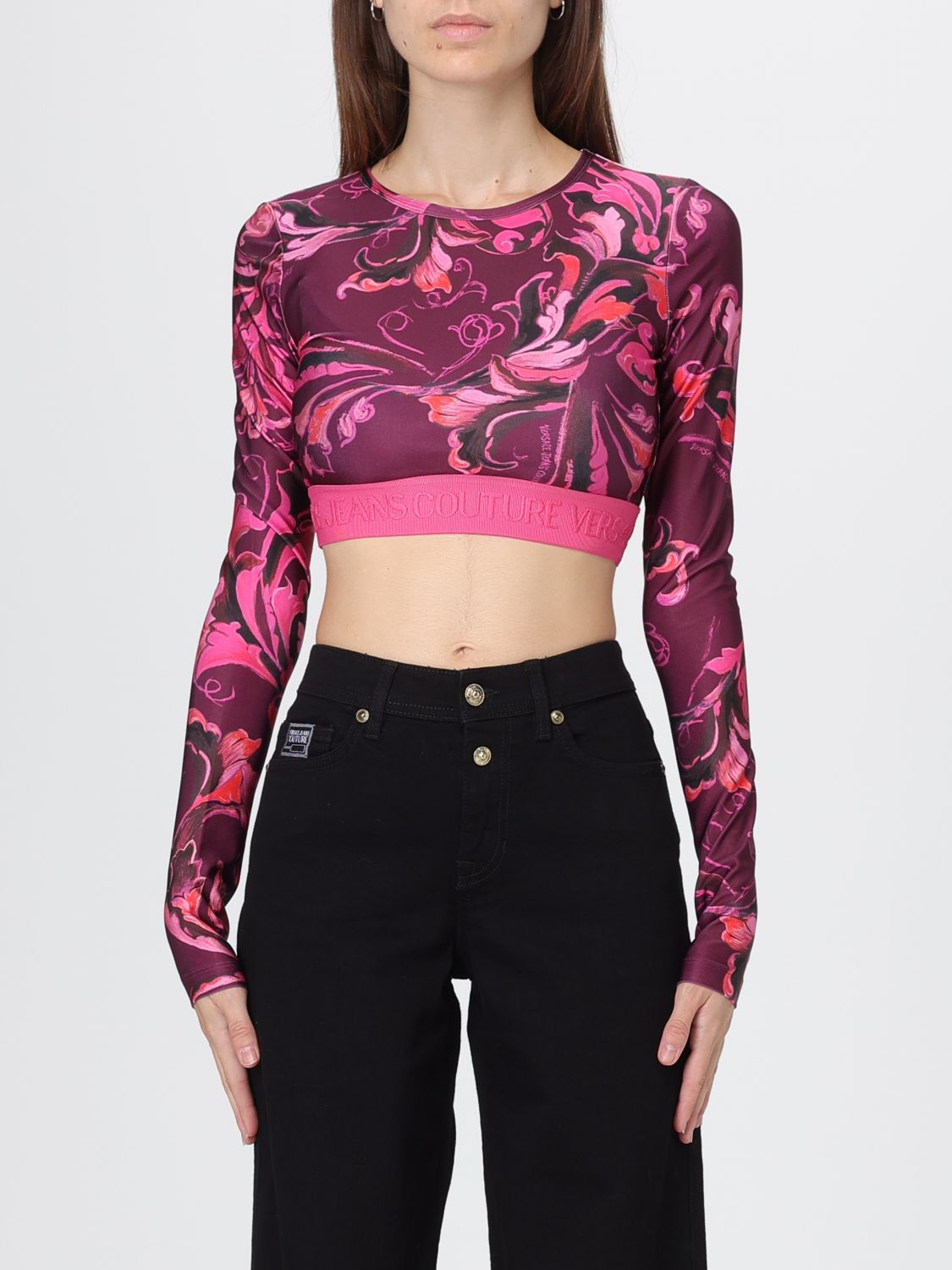 Versace Jeans Couture T-shirt Woman Color Violet In Purple