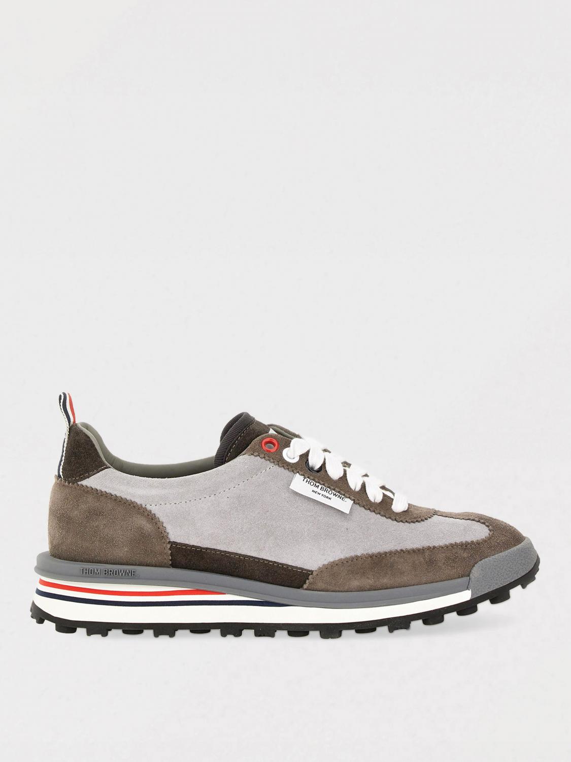 Thom Browne Woman Sneakers Light Grey Size 8 Leather In Gray
