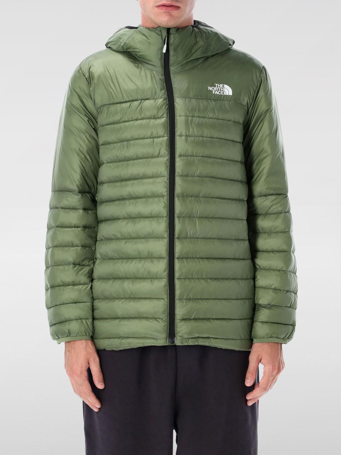 The North Face Hooded Quilted Padded Jacket In Green