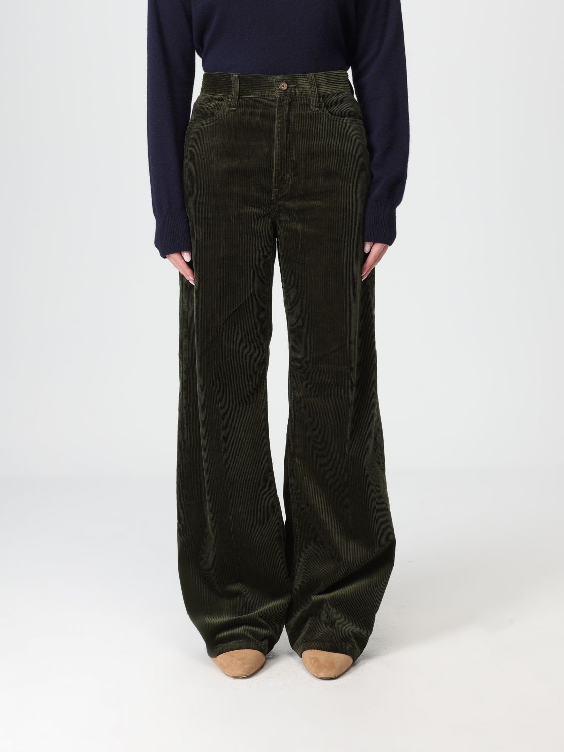 Polo Ralph Lauren Pants  Woman Color Green In Black
