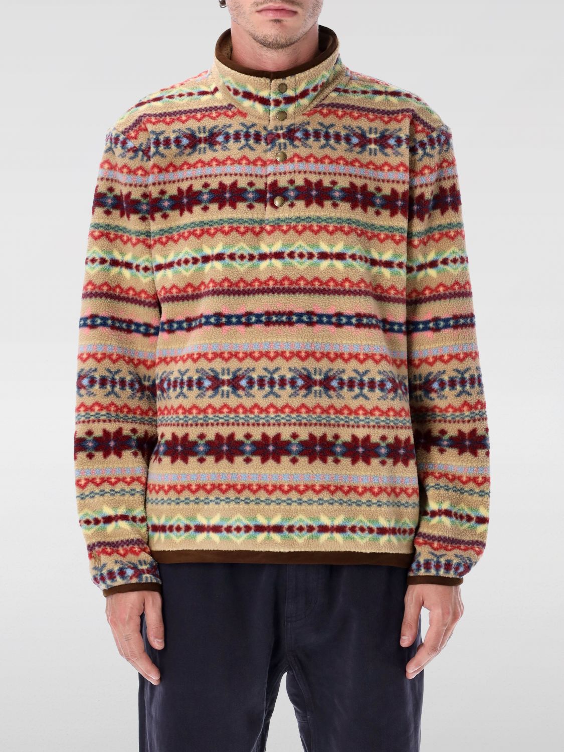 Polo Ralph Lauren Multicolor Recycled Material Sweatshirt In Brown