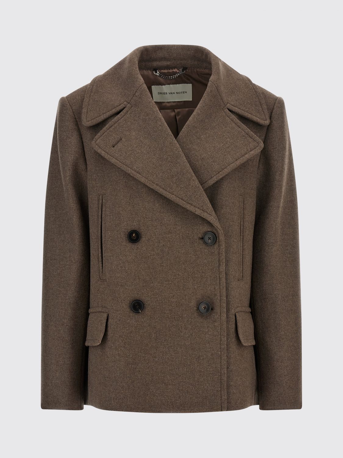 Dries Van Noten DRIES VAN NOTEN Coat Woman color Grey　ドリスヴァンノッテン コート ウィメンズ カラー グレー
