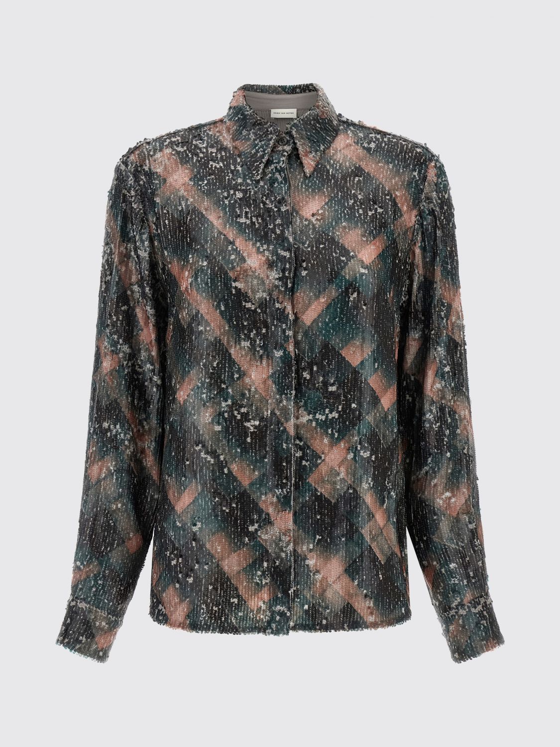 Dries Van Noten Chowy Emb Shirt In Multi
