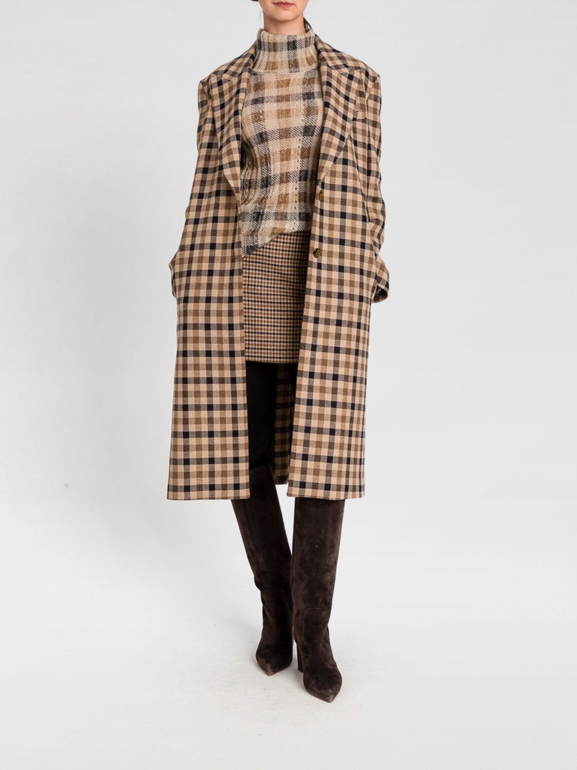 Twinset Coat  Woman Color Camel In Multi