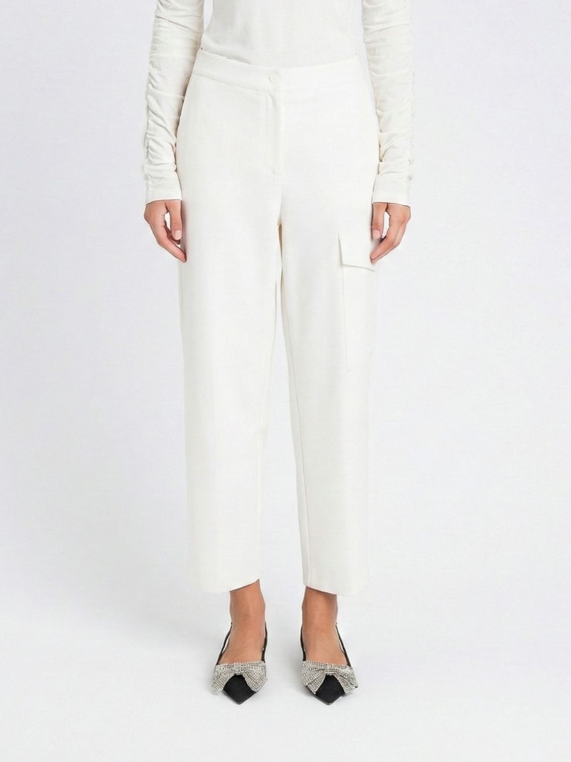 Twinset Pants  Woman Color White In Neutral