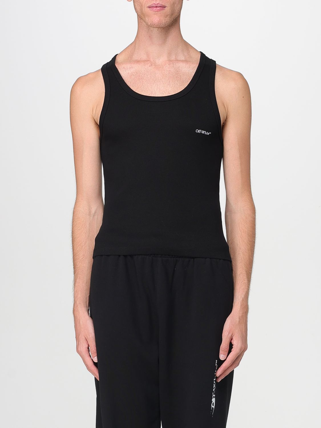 Off-white Off Bookish Rib Tanktop In Black