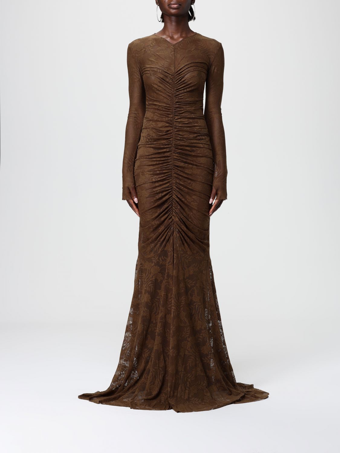 Norma Kamali Dress Woman Color Mud In Multi