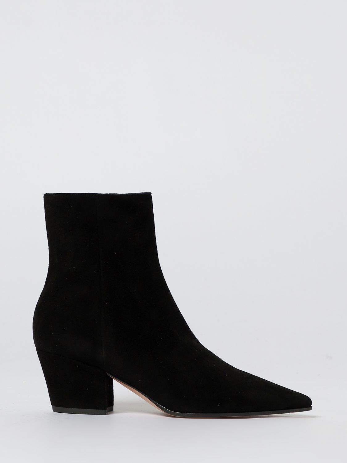 Gianvito Rossi Keinna Suede Zip Ankle Boots In Black