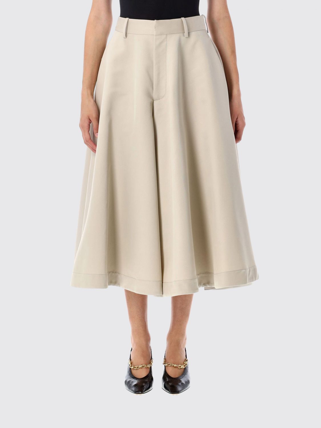 Bottega Veneta Pants  Woman Color Cream In Neutral