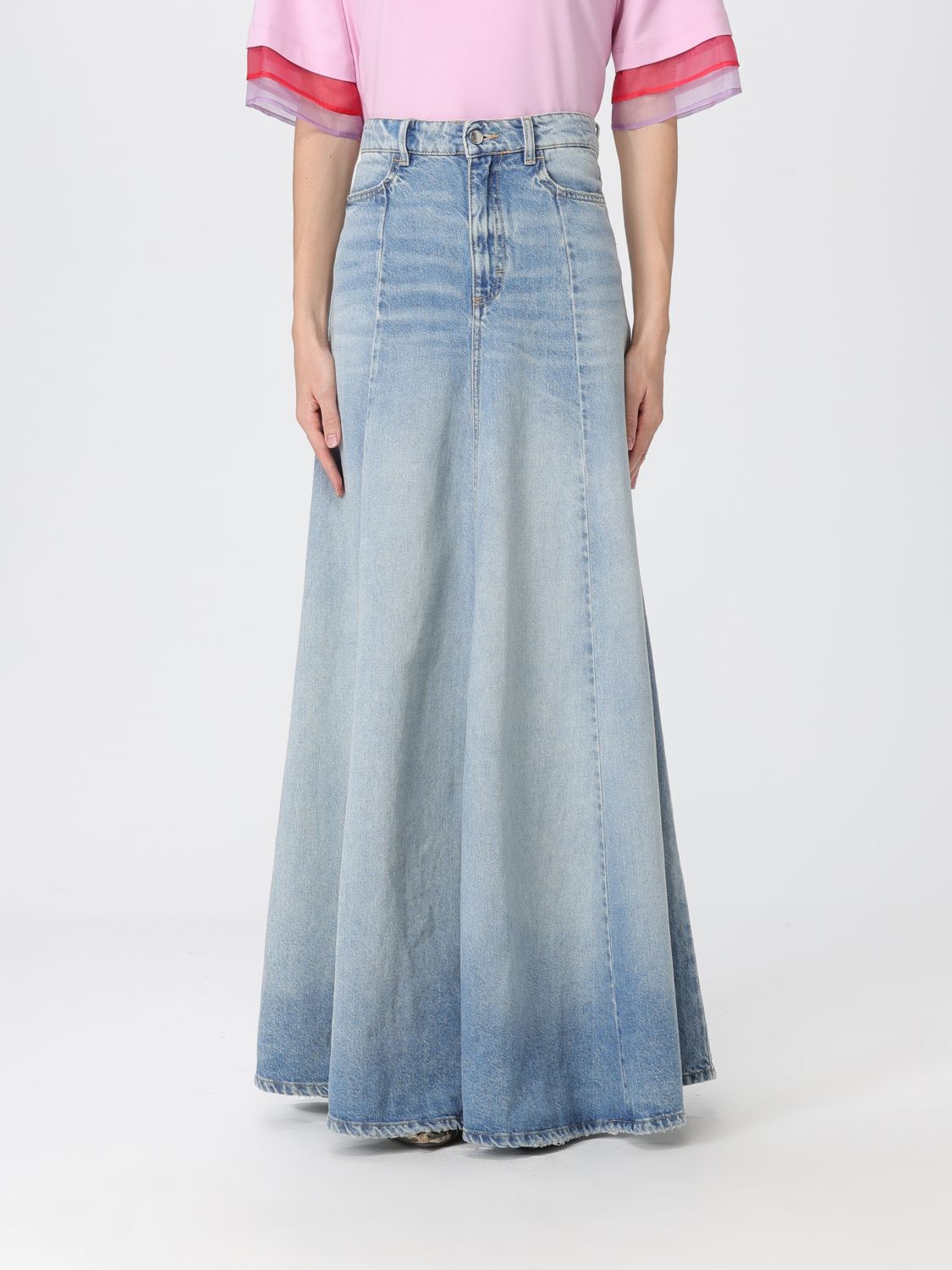 Icon Denim Los Angeles Skirt  Woman Color Blue