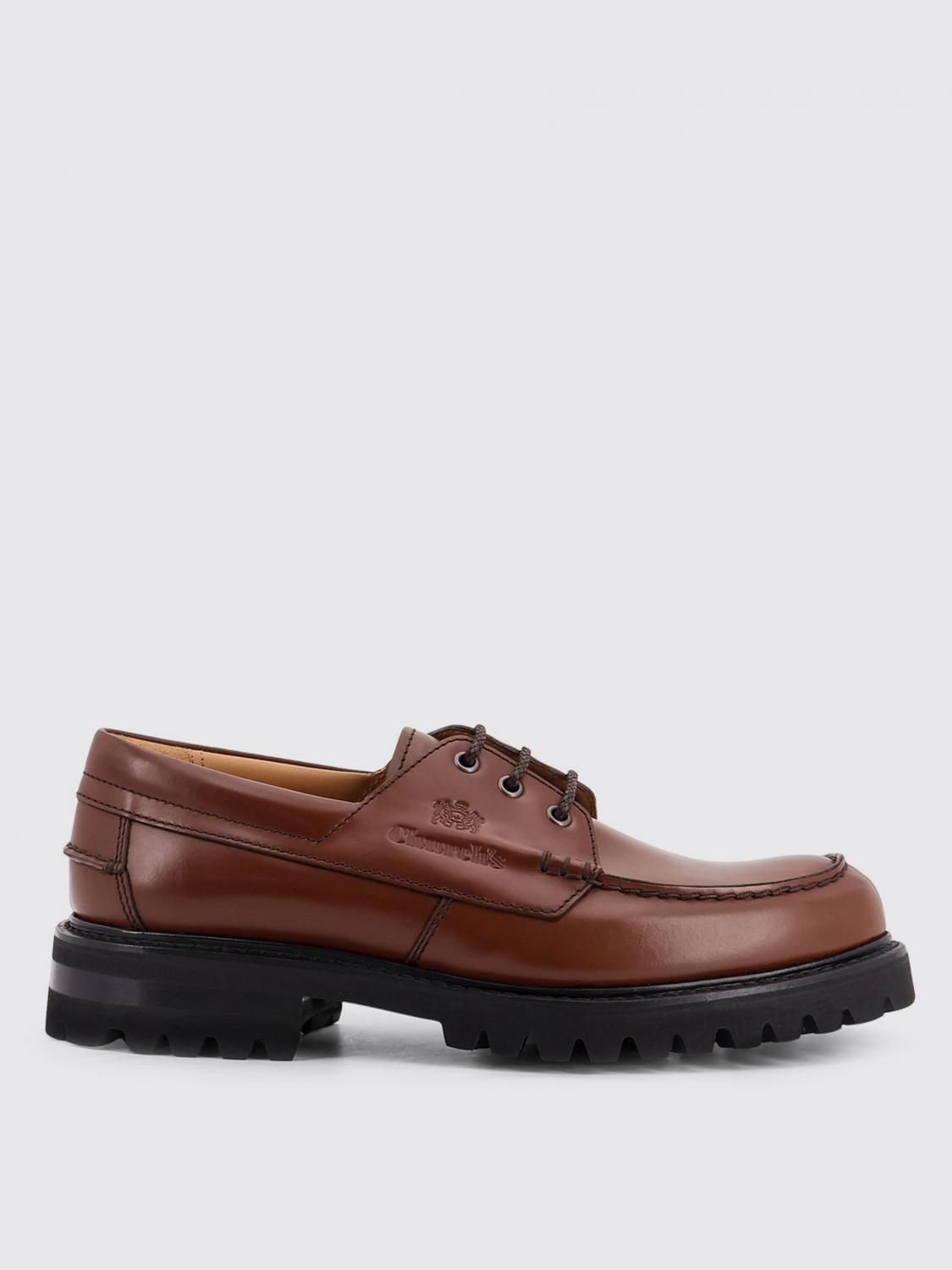 Church's Lace Up Boat Shoes With Chunky Sole In Brown