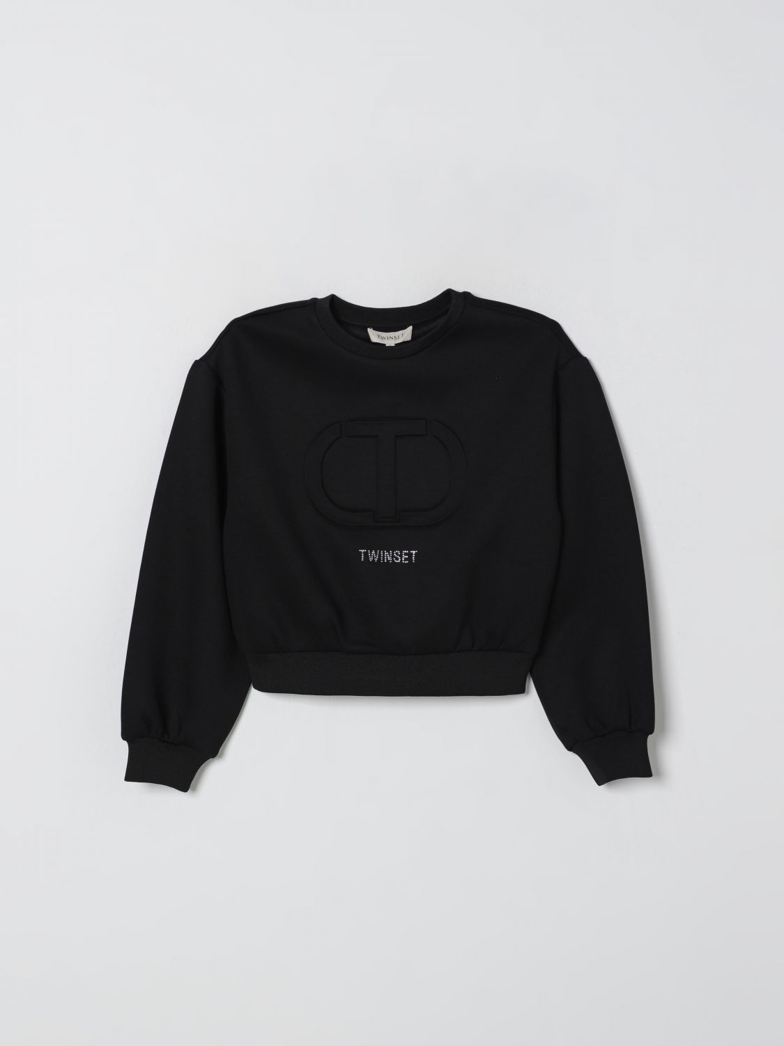 Twinset Logo-embellished Sweatshirt In Black