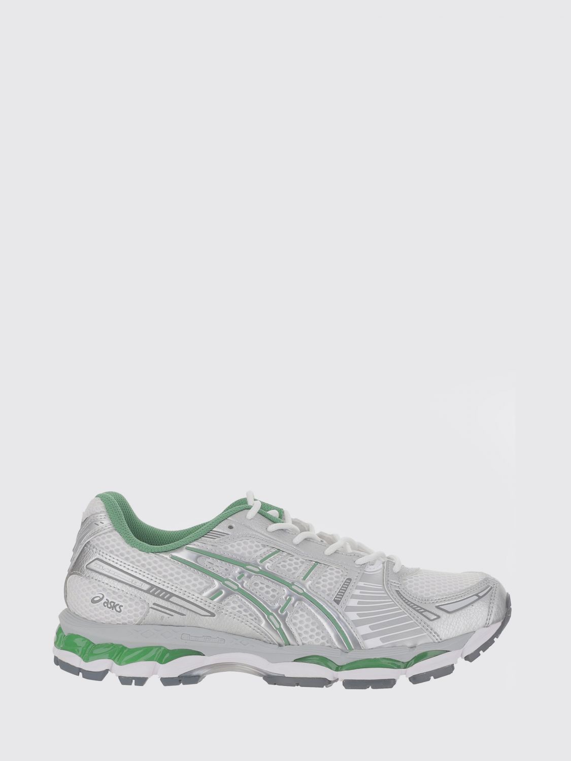 Asics Mens White Pure Silver Gel-kayano 12 Mesh Trainers Eur 43 / 9 Uk In Gray