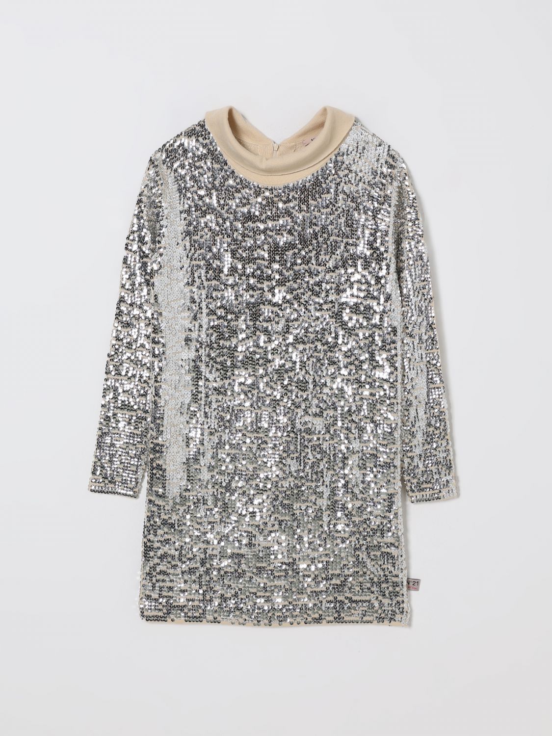 N°21 Dress N° 21 Kids Color Camel In Metallic