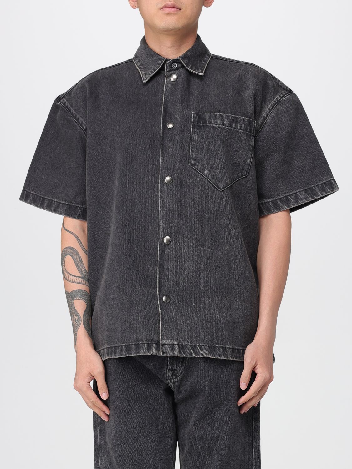 7 For All Mankind Shirt  Men Color Blue In Gray
