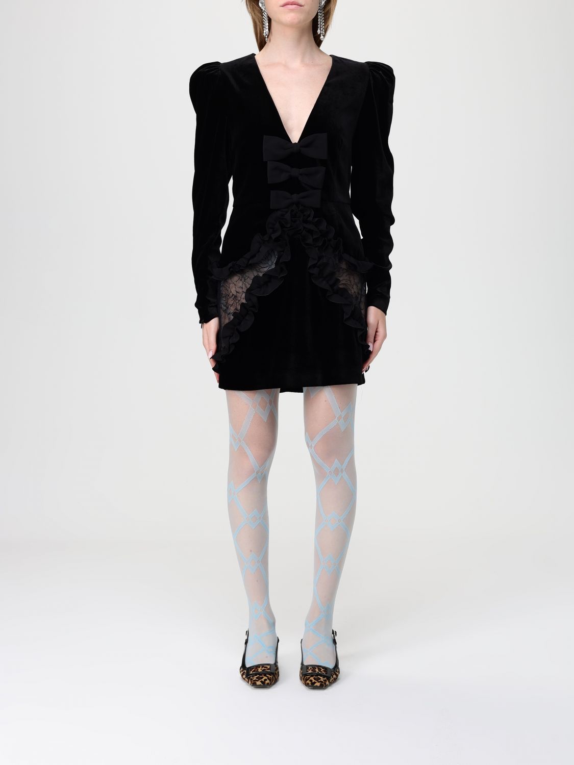 Alessandra Rich Dress  Woman Color Black In Multi