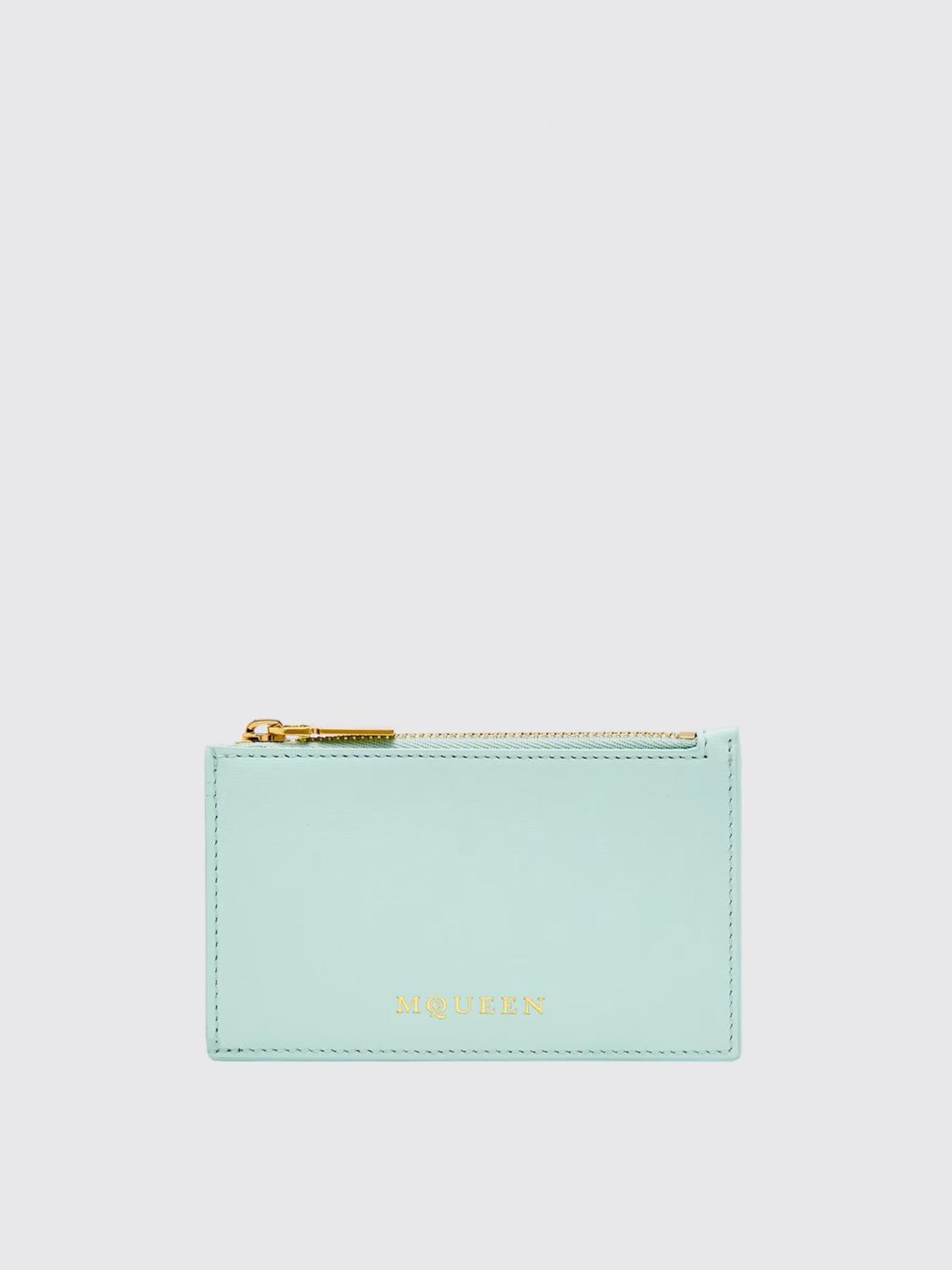 Alexander Mcqueen Wallet Mcqueen Woman Color Green In Blue