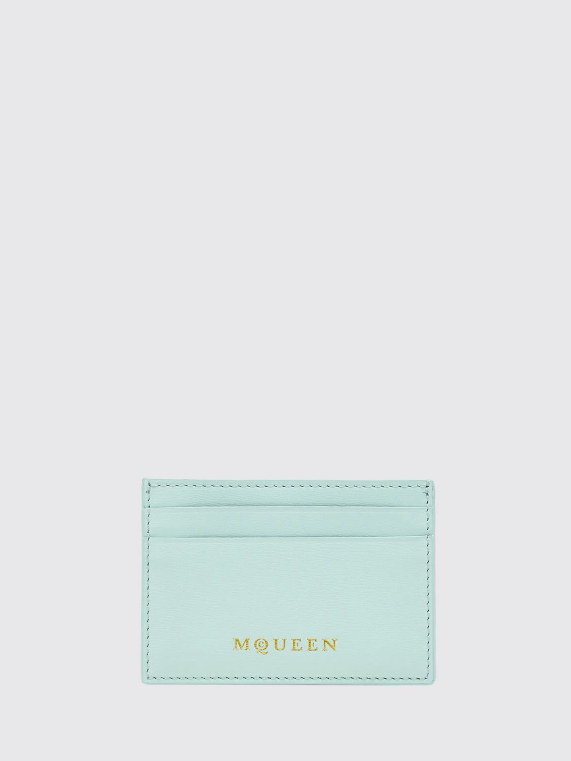 Alexander Mcqueen Wallet Mcqueen Woman Color Green In Blue