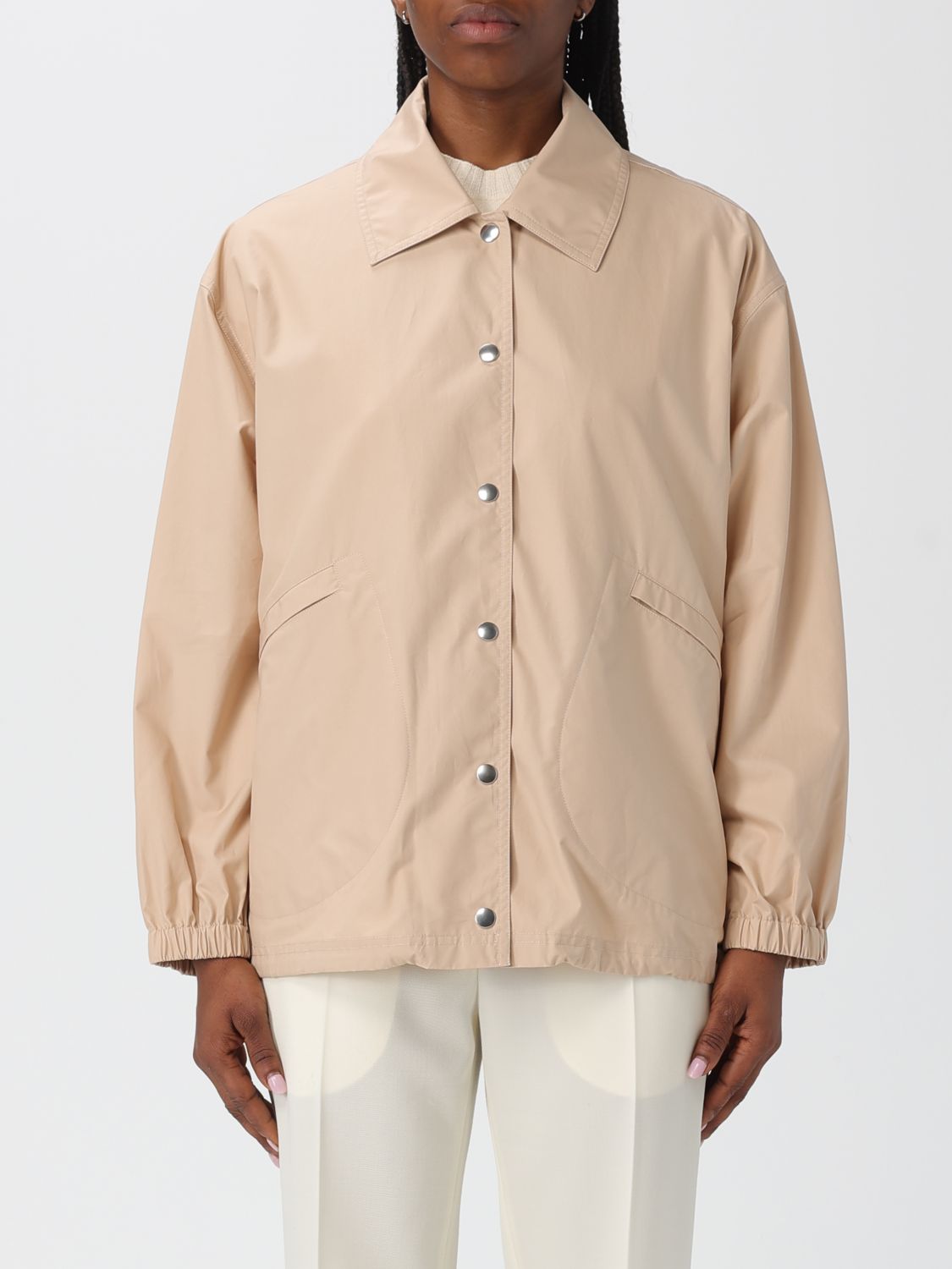 Jil Sander Women Logo Jacket In Neutral