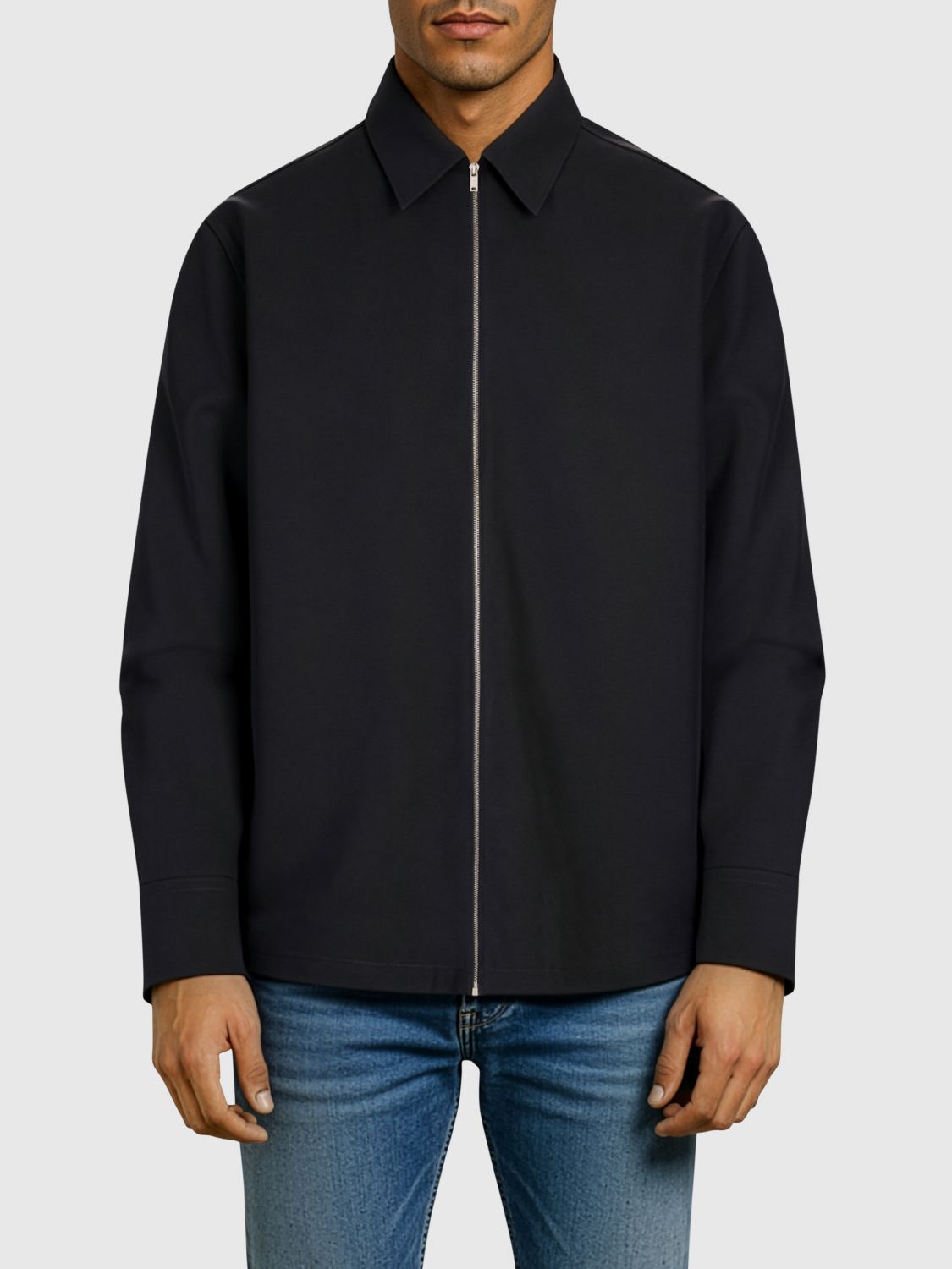 Jil Sander Straight Plain Jacket In Black