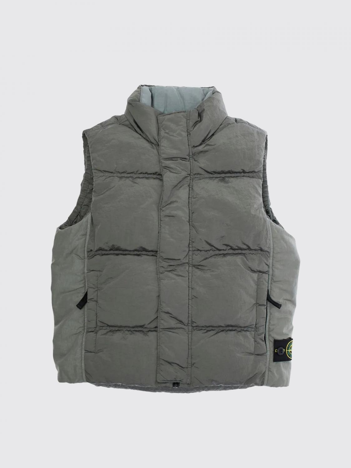 Stone Island Padded Panelled Vest In Gray