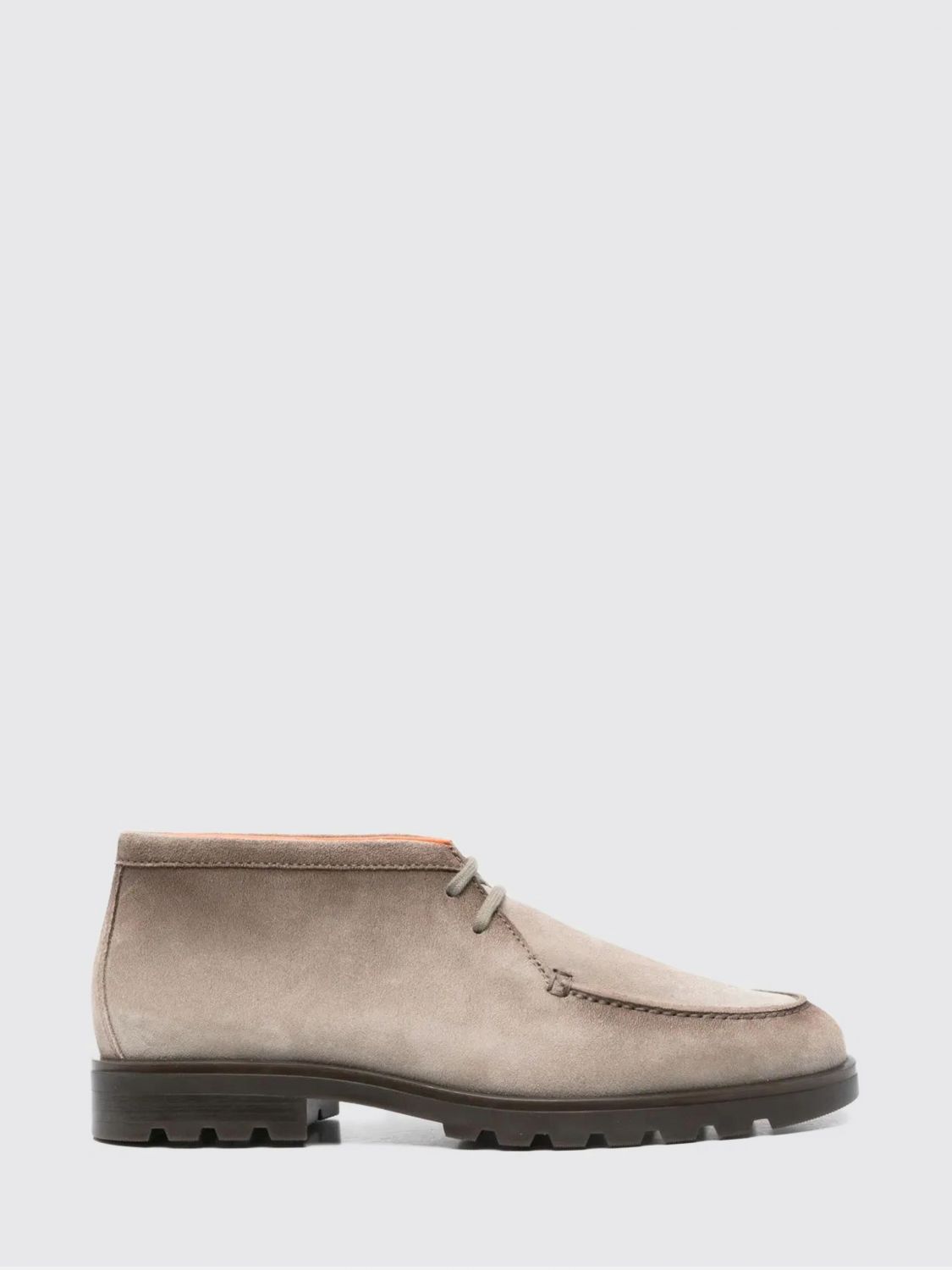 Santoni Ankle Boots Lace-up Round Toe In Black
