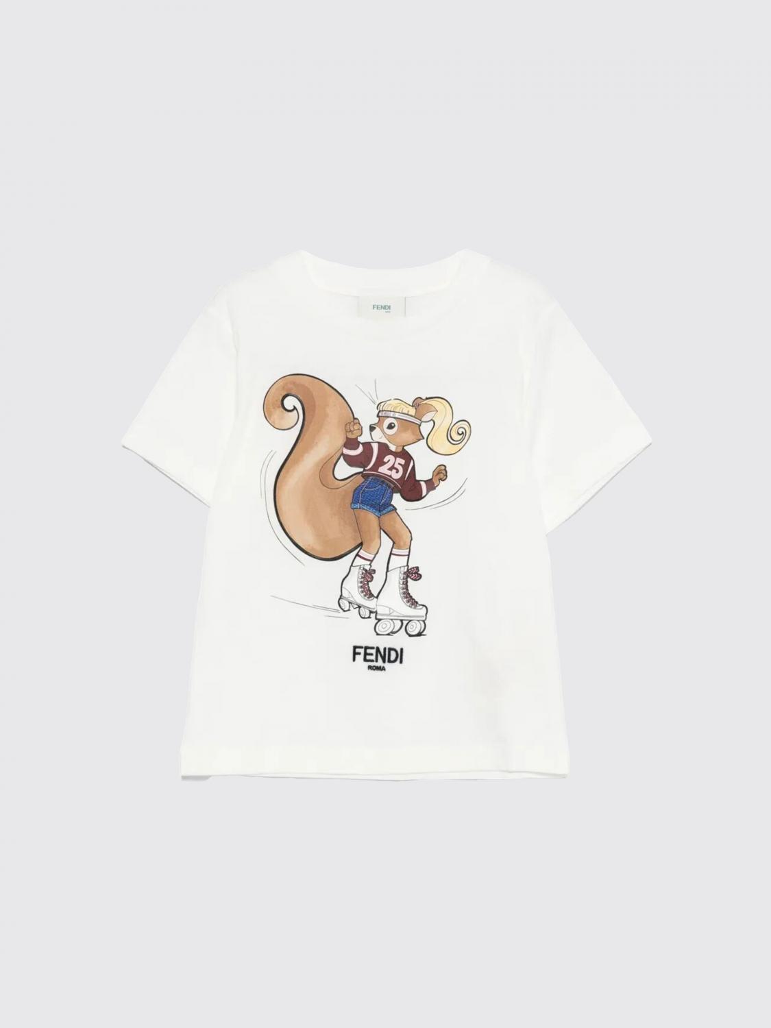 FENDI T-shirt in cotone stampata