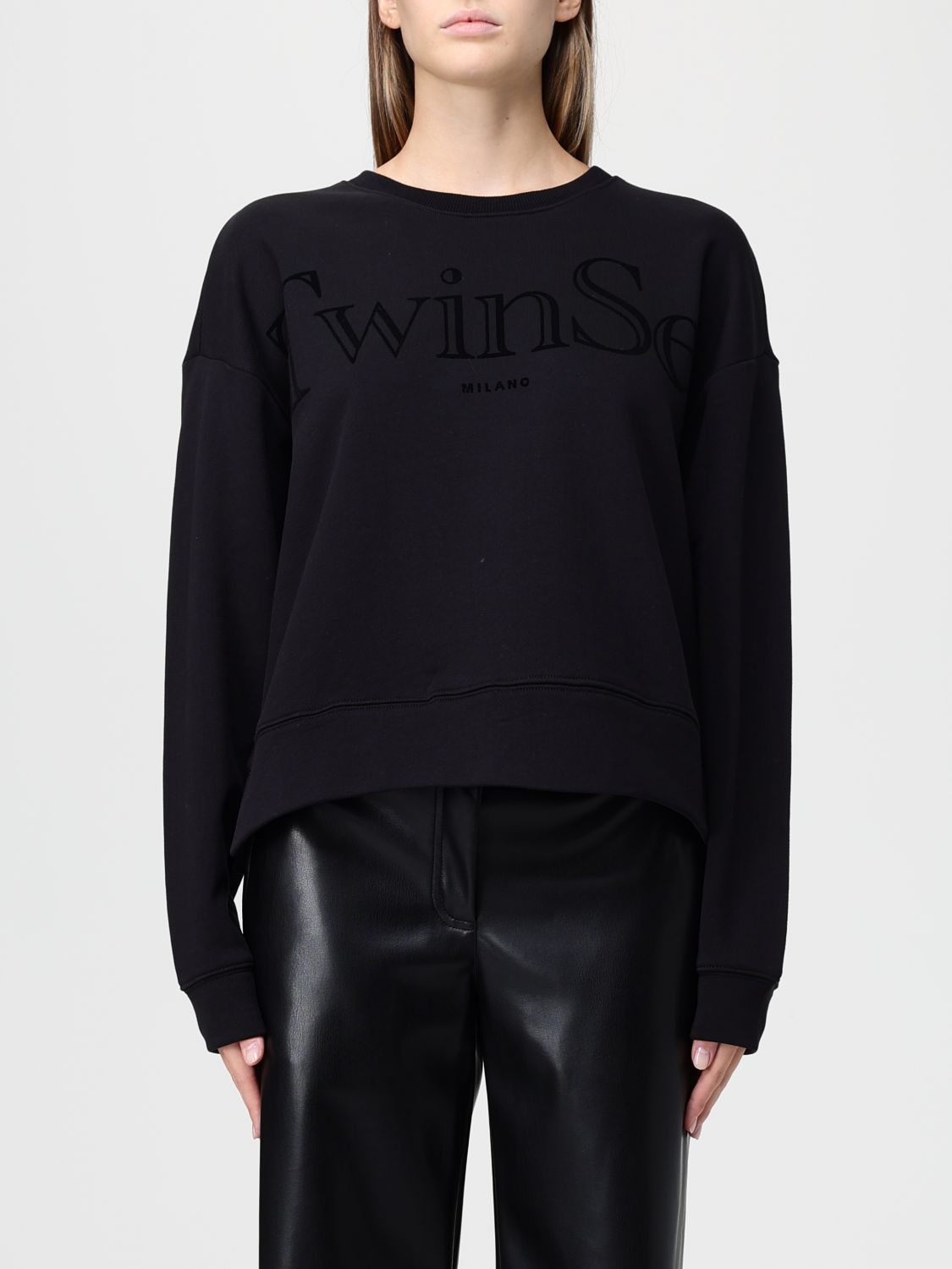 Twinset Sweatshirt Woman Color Black In Black