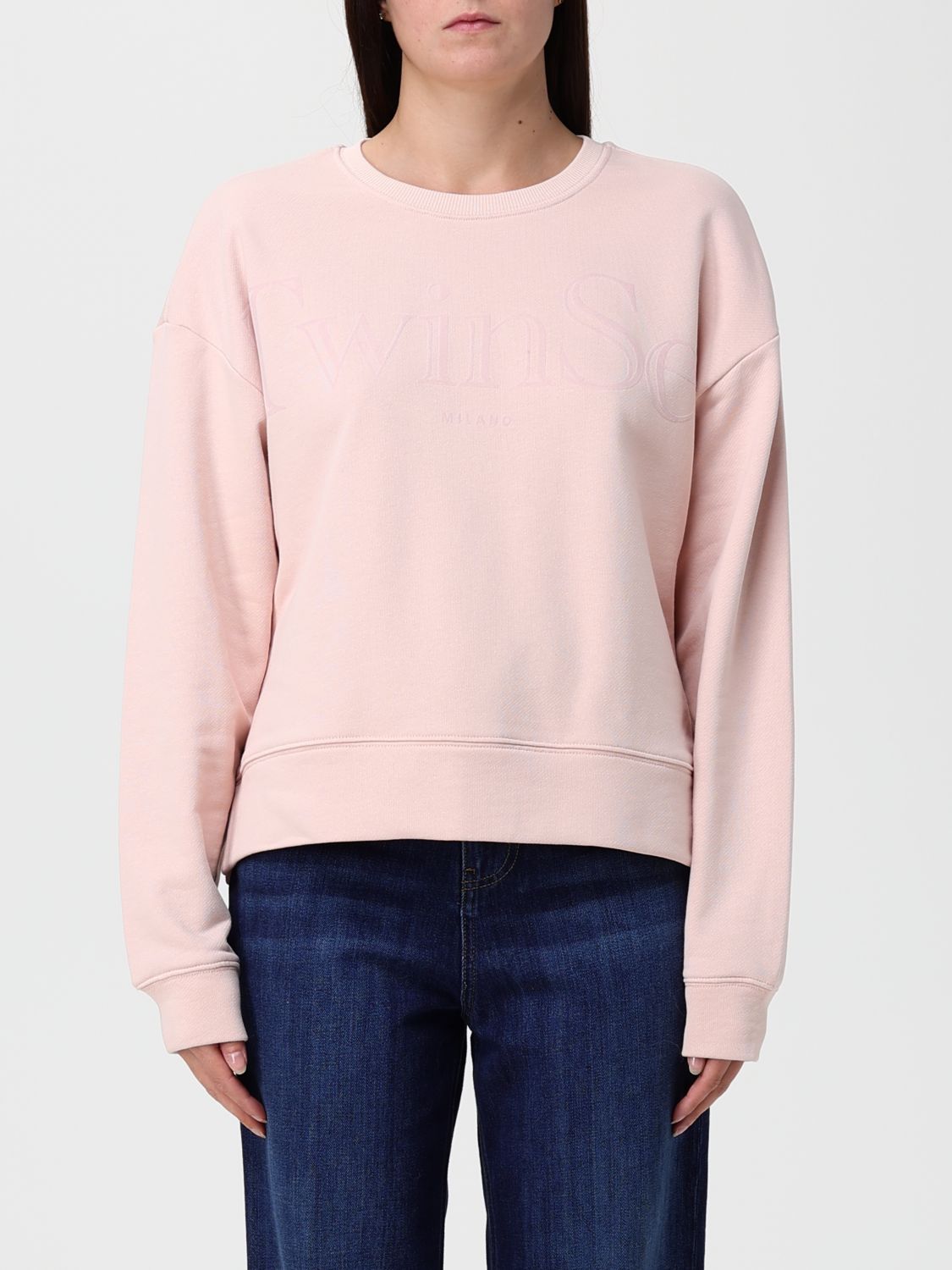 Twinset Sweatshirt Woman Color Pink In Multi