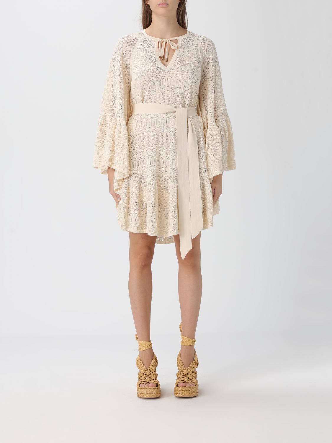 Zimmermann 'coco Pointelle Lace' Dress In Neutral