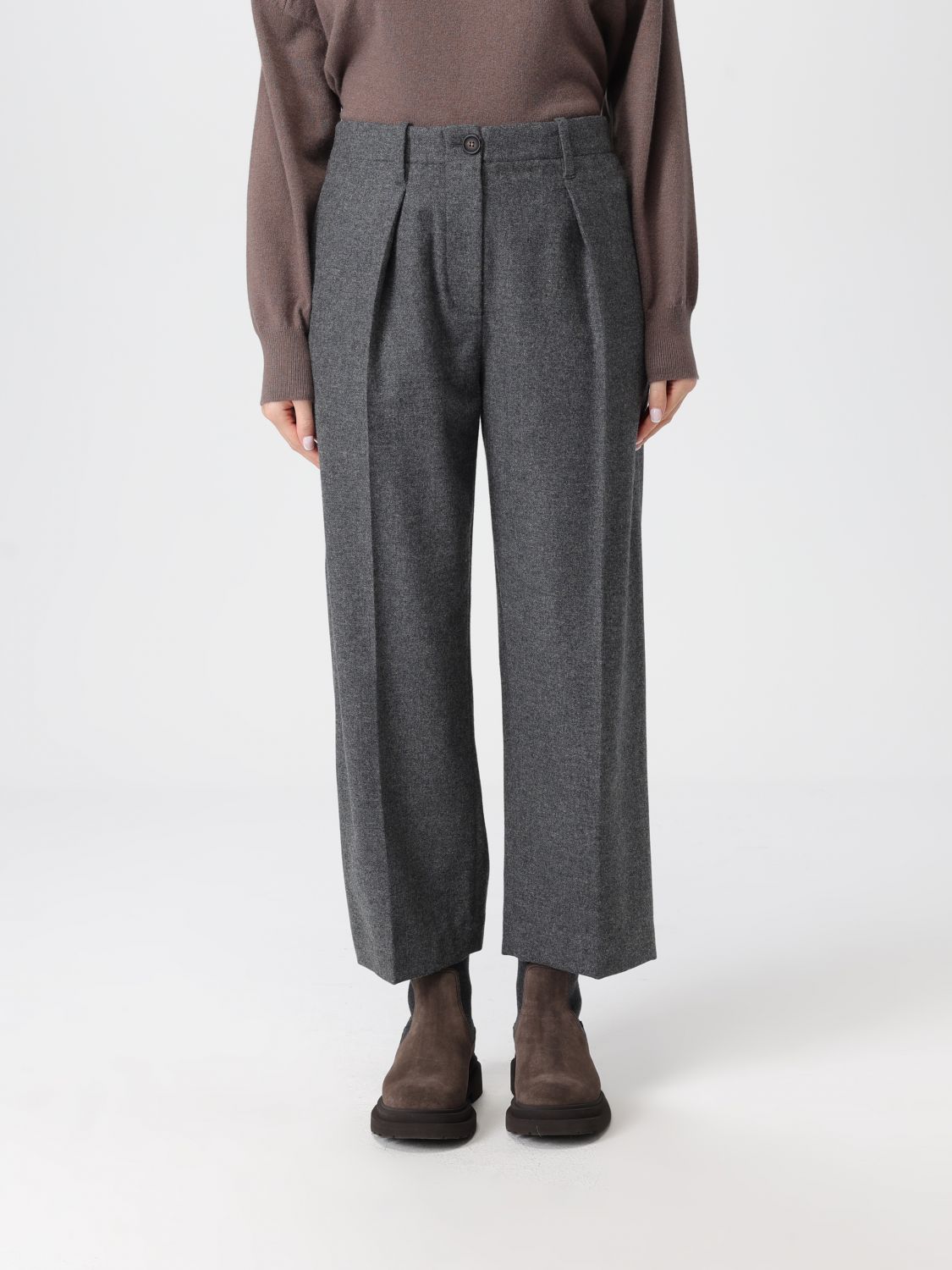 Brunello Cucinelli Tailored Cropped Trousers Pockets In Blue