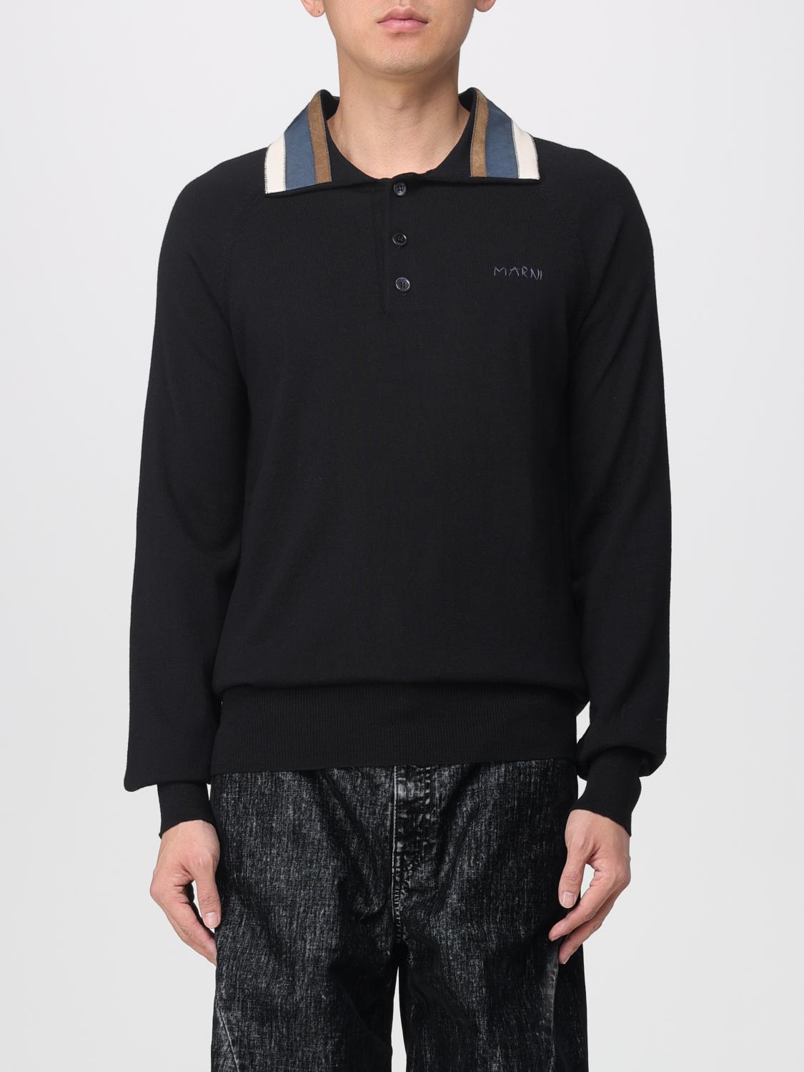 Marni Polo Shirt  Men Color Black In Black