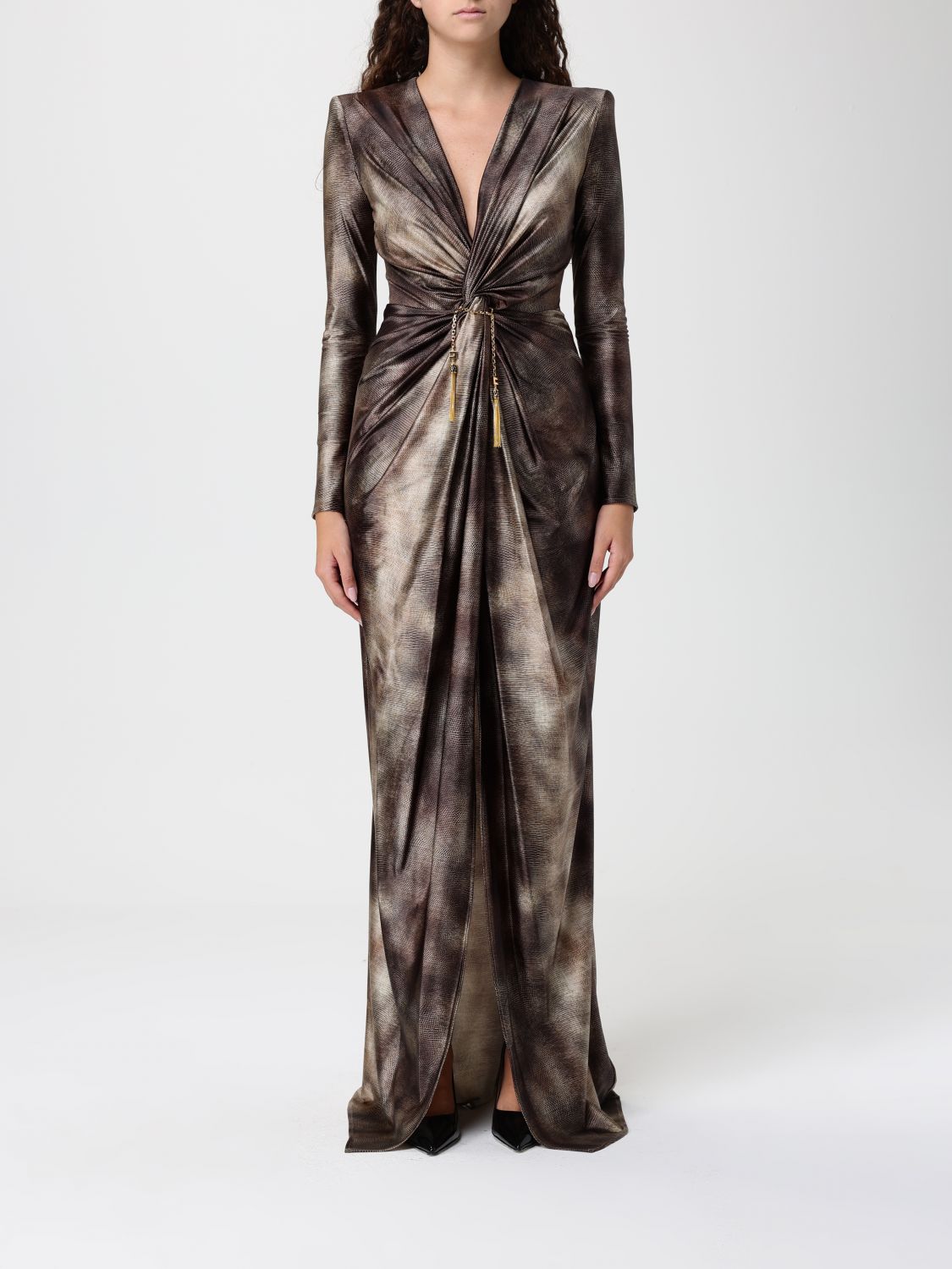 Elisabetta Franchi Dress Woman Color Green In Green