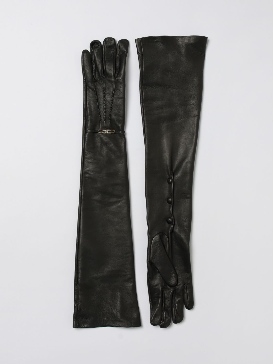 Gloves ELISABETTA FRANCHI Woman color Black
