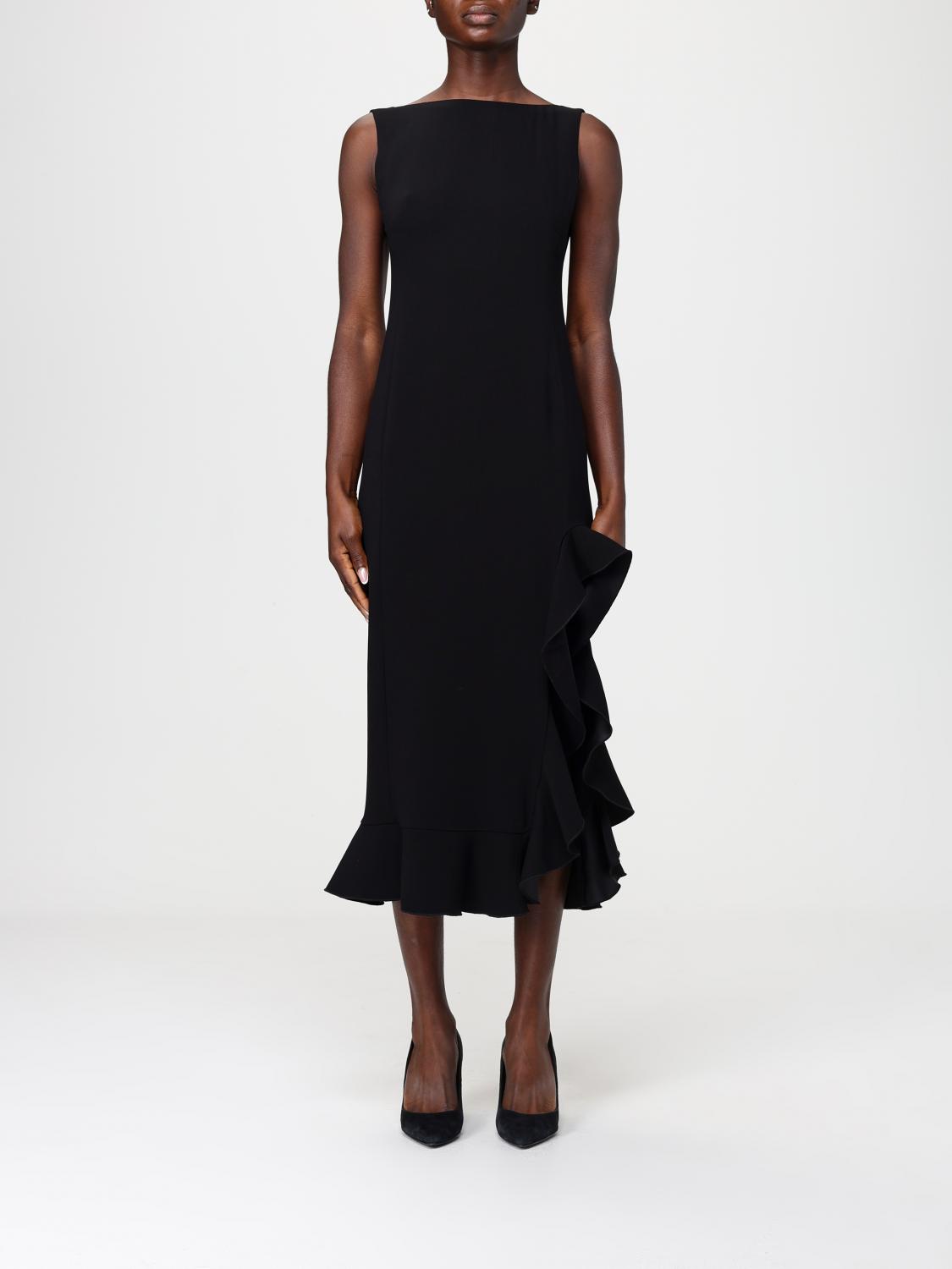 Pinko Ruffled Midi Skirt In Black