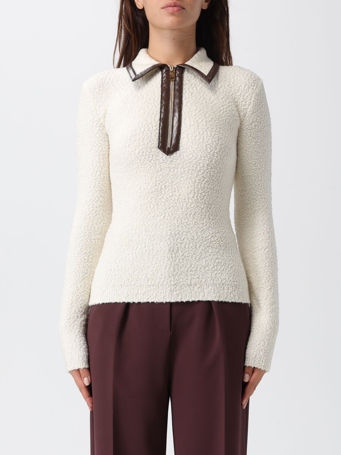 Elisabetta Franchi Sweater Woman Color White In White