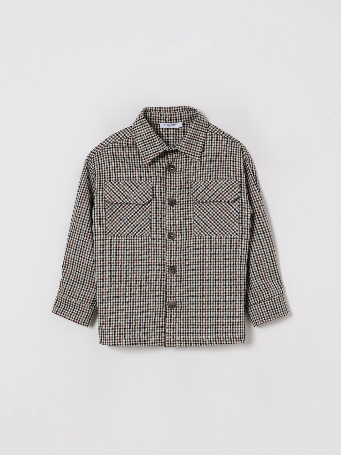 Paolo Pecora Shirt Kids Color Camel In Brown